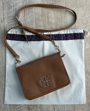 Tory Burch Britten Pebbled Leather Chain Crossbody Bag in Black — listing 3