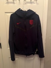 Nike Sportswear Windrunner Full-Zip Hoodie, Black/White Printed Chevron Yoke, Men's Small
