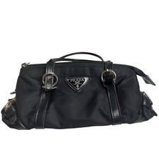 Prada Tessuto Nylon Tote Bag with Patent Leather Trim and Gold Hardware — listing 2