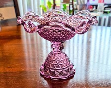 Vintage Clear Glass Open Lace Edge Plate