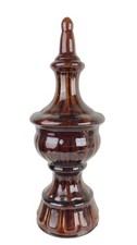 Glazed Ceramic Decorative Finial with Scrolled Acanthus Motif Yes - impressed/stamped mark — listing 5