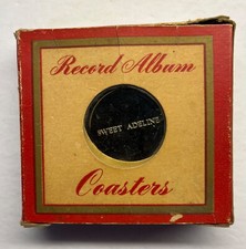 Vintage 1950s Novelty Lucite Drink Stirrers with Miniature Record Charms (Set of 8, MGM/Columbia/Capitol Labels) — listing 2