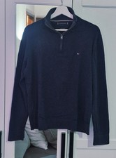 Tommy Hilfiger Men's Zip-Up Sweatshirt/Jacket with Signature Red-White Stripe Collar, Size M — listing 4