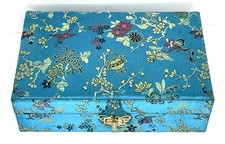Vintage Floral Brocade Jewelry Travel Roll Pouch with Faux Pearl Necklace and 'A Note to Milady' Card — listing 4