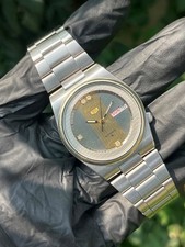 Seiko Two-Tone Quartz Dress Watch, Black Dial with Date, 50M Water Resistant Caseback reads different code — listing 5