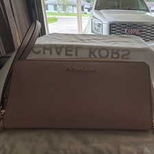 Michael Kors Signature Logo Wristlet Clutch Pouch