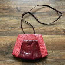 Genuine Eel Skin Leather Foldover Clutch/Flap Wallet in Grey — listing 6