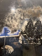 Original Abstract Monotype on Deckle-Edge Paper, Blue Composition — listing 3