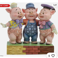 Vintage 1930s Walt Disney Three Little Pigs "Who's Afraid of the Big Bad Wolf" Book-Shaped Tin Still/Register Bank with Key and Original Box — listing 5