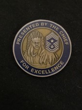 USAF Chief Master Sergeant (E9) Rank Insignia Pair on Original Card with Souvenir Dog Tag — listing 4