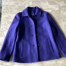 Lands' End Women's Blue Wool-Blend Double-Breasted Peacoat, Size 10 (NWT) — listing 4