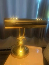 Vintage Brass Bankers Piano Desk Lamp with Adjustable Shade — listing 4