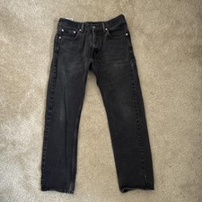 Levi's Blue Denim Jeans with Black Leather Patch and Gold Tab