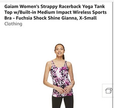 Gaiam Criss Cross Back Tank Top, Army Green, Size XL — listing 5