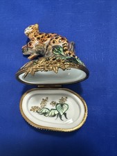 Collection of 5 Hand-Painted Porcelain Hinged Trinket Boxes (Limoges-Style) — listing 2