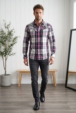 Roar "Strength Refined" Men's Embroidered Plaid Western Shirt, Size XXL — listing 3
