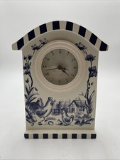 Ceramic Rooster Figural Wall/Desk Clock with Quartz Movement — listing 3