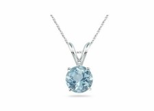 1980s Sterling Silver Bezel-Set Blue Aquamarine-Colored Stone Pendant on Sterling Chain — listing 5