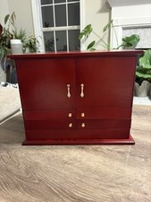 For Your Ease Only by Lori Greiner Wooden Jewelry Box Armoire with Doors and Drawers — listing 2