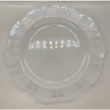 American Sweetheart Monax Opalescent Depression Glass Salver / Serving Plate with Scalloped Rim — listing 2
