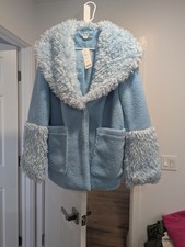 Urban Outfitters Pink Ribbed Knit Cardigan with Faux Fur Collar and Cuffs, Size S (UK 8-10) — listing 6