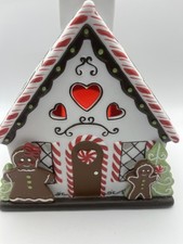 PartyLite Peppermint Delight Gingerbread House Tealight Holder P9952