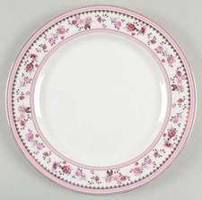 Grace Teaware Fine Porcelain Dinner Plate with Gold, Black & Gray Teardrop Rim — listing 2