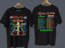Mötley Crüe / Def Leppard 'The Stadium Tour 2022' Black Concert T-Shirt with Full Date Back Print Medium — listing 5