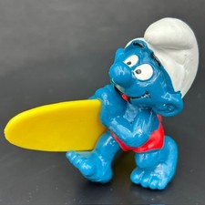 Vintage Surfer Smurf PVC Figurine with Yellow Surfboard — listing 5
