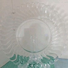 Clear Glass Salad or Luncheon Plate with Wide Rim — listing 4
