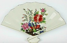 Porcelain Lady's Hand Holding Fan Figural Toothpick Holder with Applied Roses — listing 3