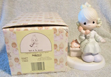 Precious Moments Bisque Porcelain Angel Figurine with Watering Can and Flowers — listing 6