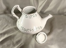 Royal Tara Fine Bone China Small Teapot with Blue Floral Pattern and Gold Trim — listing 2