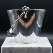 Cast Aluminum Champagne Chiller / Ice Bucket with Embossed Grapevine Motif and Ring Handles, listing 4