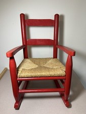 Vintage Child's Captain's Bow-Back Rocking Chair, Solid Maple