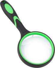Handheld Dual-Lens Magnifying Glass with Black Plastic Handle — listing 2