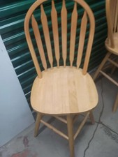 Vintage Colonial-Style Curved-Back Wood Side Chair