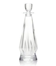 Simon Pearce Glass Desk Clock with Etched Logo