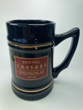Vintage Caesars Palace Las Vegas Frosted Gold Glass Beer Stein Mug — listing 4