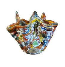 La Serenissima Murano Millefiori Fazzoletto (Handkerchief) Vase, 4 inch — listing 4