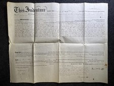 Antique Framed English Legal Indenture Document on Vellum/Parchment — listing 3