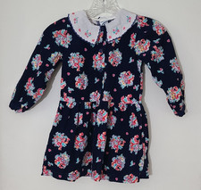 OshKosh B'gosh Girls Pinafore Dress, Purple Gingham Floral & Butterfly Print, Size 3T — listing 6