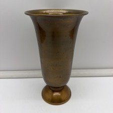 Vintage Stiffel-Style Cream Enamel and Brass Urn Table Lamp with Bell Shade — listing 2