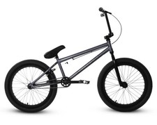 Elite BMX 20" Freestyle Bike, Matte Black with Blue Tires, listing 2