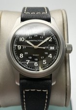 Hamilton Khaki Field Automatic Watch, Black Dial, Brown Leather Strap, listing 3