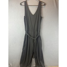 J. Jill Signature Soft Black Faux-Wrap Long-Sleeve Jumpsuit, Size L — listing 2