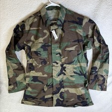 US Military M81 Woodland Camouflage BDU Coat (Hot Weather, Short Sleeve Modified) - Large Regular — listing 3