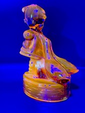 Girl with Two Geese Amberina Red Glass Figurine, 8 inches — listing 2