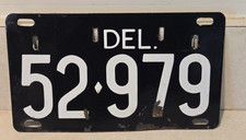 Vintage Delaware Porcelain License Plate "61-471"