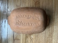 Vintage Terra Cotta Covered Clay Baker / Bread Dome with Wheat Motif Lid — listing 6